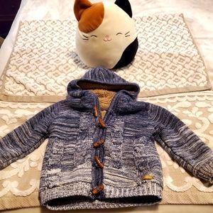 Noppies sherpa lined sweater with toggles